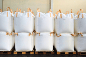 Group of Bulk Bags Anti-static bulk bags on pallets – highlighted in our FIBC packaging brochures for sensitive materials